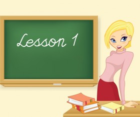 Cartoons School elements vector set 03