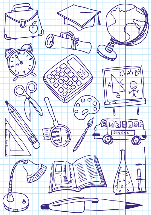 School drawn Creative vector 03