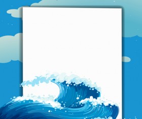 Tempestuous Sea Waves backgrounds vector 01