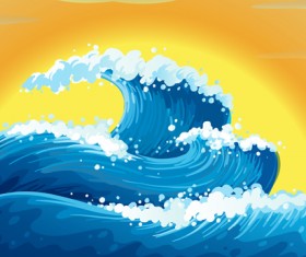 Tempestuous Sea Waves backgrounds vector 02