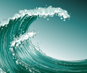 Tempestuous Sea Waves backgrounds vector 03