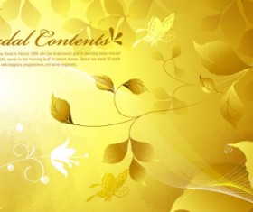 Snail with golden background vector 01