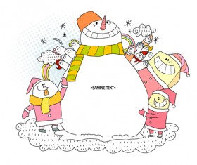 Snowman vector