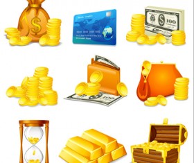 Sparkling Gold vector set 02