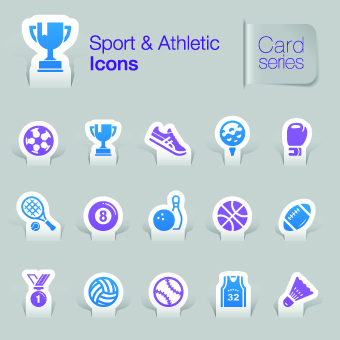 Sport and Athletic icons vector