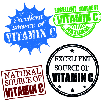 Stamp vitamins vector