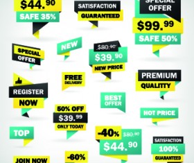 Sale Sticker labels and tags vector 01