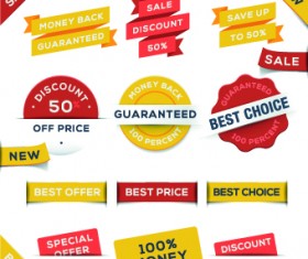 Sale Sticker labels and tags vector 02