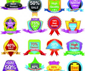 Sale Sticker labels and tags vector 05