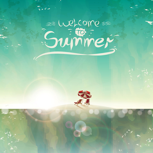 Summer Backgrounds with light vector dot 05