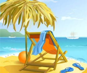 Summer beach travel backgrounds vector 01