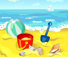 Summer beach travel backgrounds vector 02