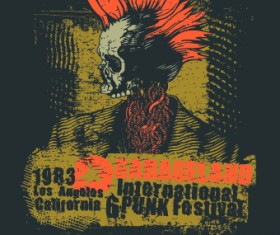 Vintage T-shirt print vector 04