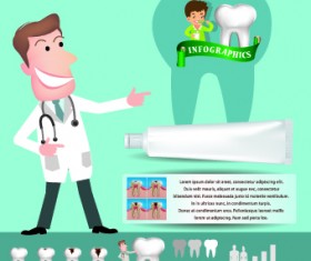 Creative teeth care infographics vectors 03