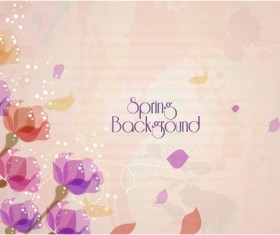 Vector Floral background art set 05