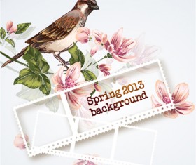 Vector Floral background art set 11