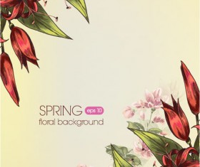 Vector Floral background art set 18