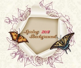 Vector Floral background art set 21