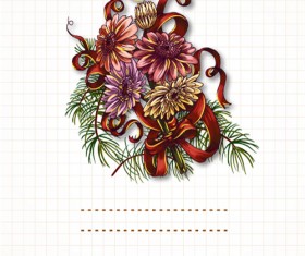 Vector Floral background art set 22