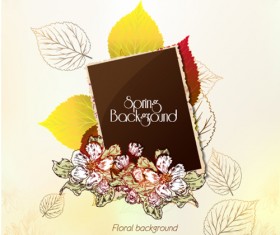 Vector Floral background art set 23