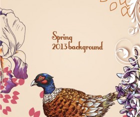 Vector Floral background art set 24