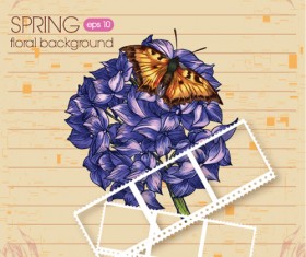 Vector Floral background art set 28