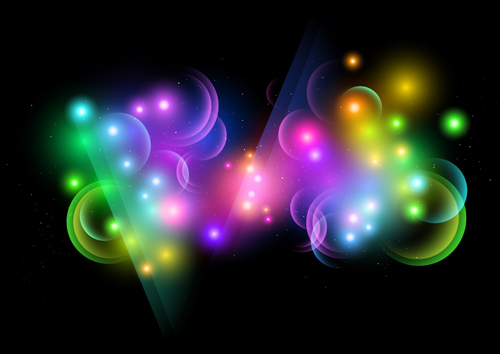 Colored Glowing light Effects vector 04