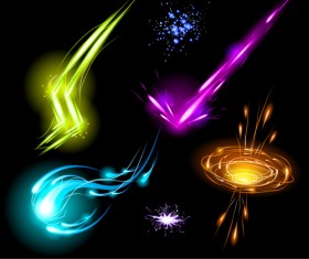Colored Glowing light Effects vector 05