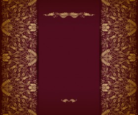 Vintage luxury floral background art 01