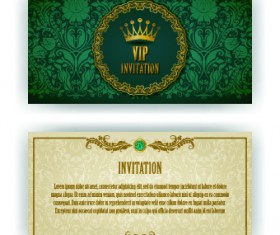 luxurious Vip invitation cards vector 04