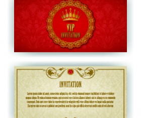 luxurious Vip invitation cards vector 05