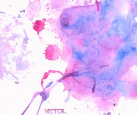 Watercolor art background vector 02