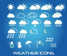 Weather icons mobile Application vector 01