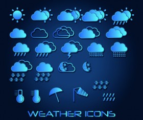 Weather icons mobile Application vector 02