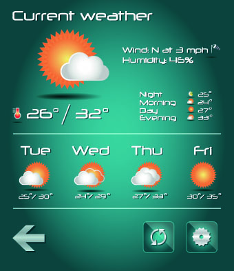 Weather icons mobile Application vector 03