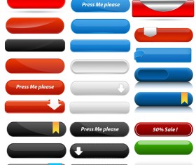 Web Menu Buttons Vectors