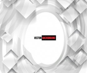 White 3D shapes background vector 10