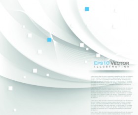 White 3D shapes background vector 02