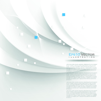 White 3D shapes background vector 02