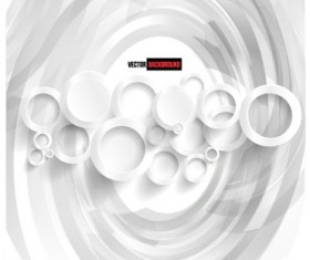 White 3D shapes background vector 06