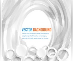 White 3D shapes background vector 08