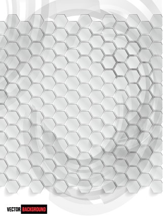 White 3D shapes background vector 09
