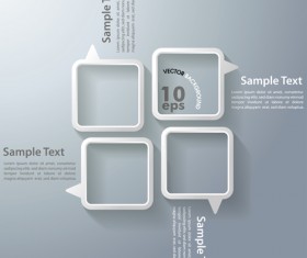 White Text boxes Backgrounds vector 01