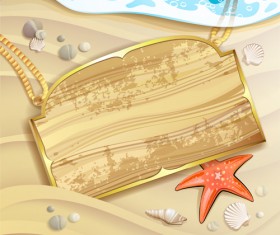 Wooden Pirate Tag vector 04