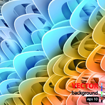 Abstract Color bar background vector 01