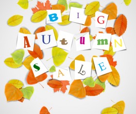 Creative Autumn sale design vector 01