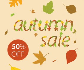 Creative Autumn sale design vector 05
