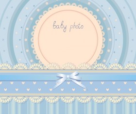 Baby photo background vector set 01