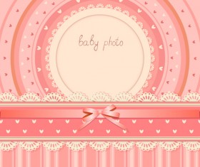 Baby photo background vector set 02
