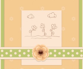 Baby photo background vector set 03